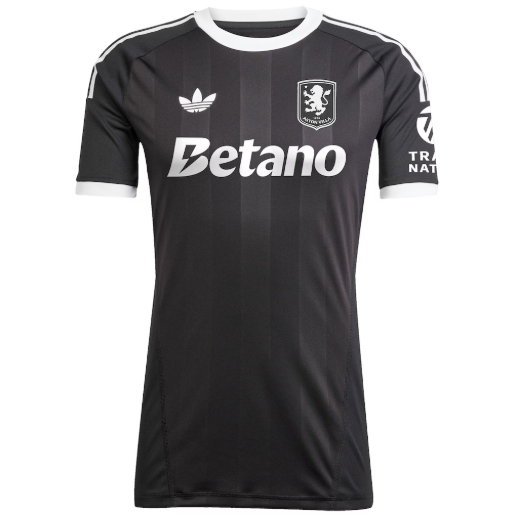 2025-26 Aston Villa Black Goalkeeper Soccer Jersey Shirt